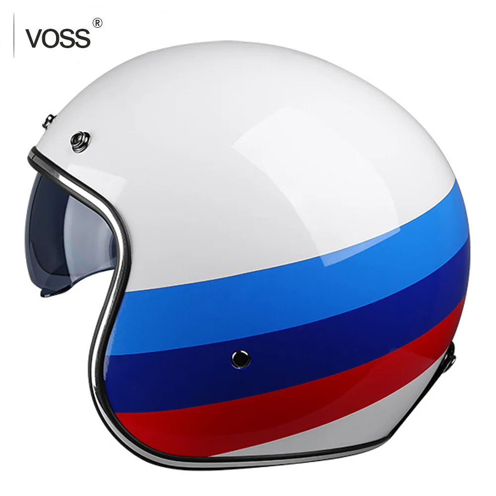 

VOSS 3/4 открытым уход за кожей лица ретро мотоцикл шлем двойной защитные козырьки объектива Casco мото электрический велосипедный шлем летние м...
