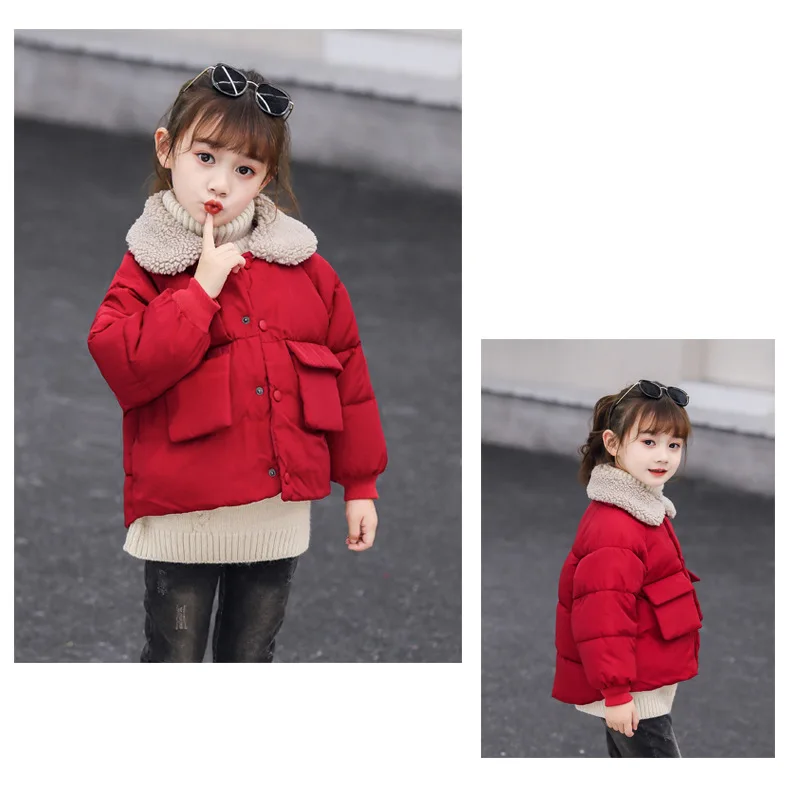 Children Coat Baby girls coats padded jackets winter Kids Warm lapel Outerwear Coat toddler Parker jacket Outerwear clothes