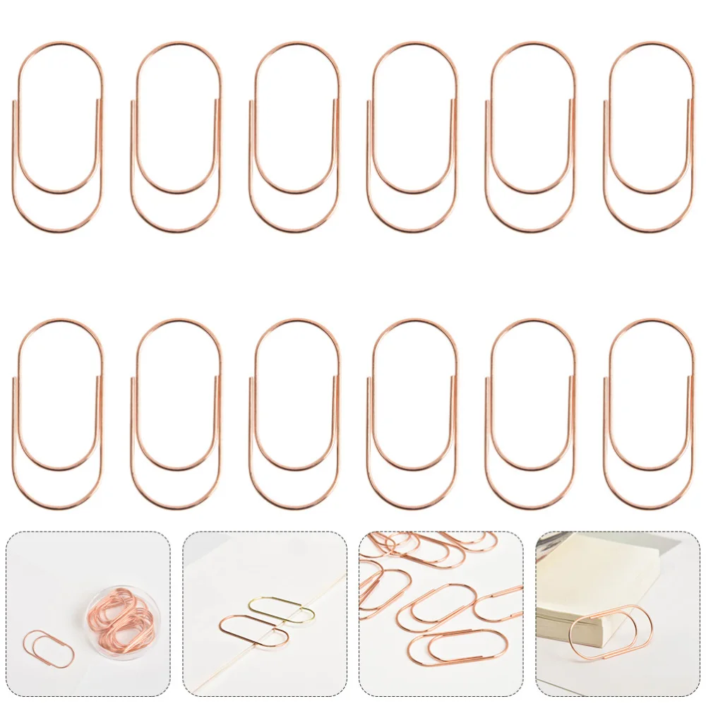 

20pcs Office Note Clips Paper Clips Files Holding Clips Colorful Paper Clips