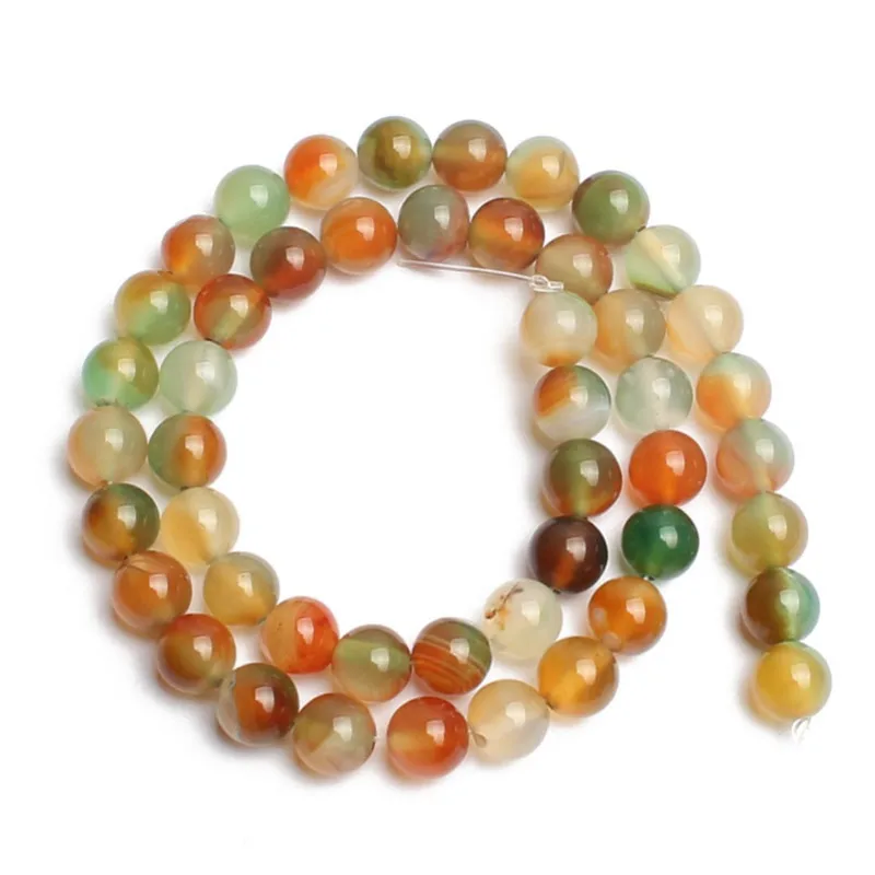 

Natural Peacock Agate Round Loose Beads for Jewelry Making Necklace DIY Bracelets Accessories