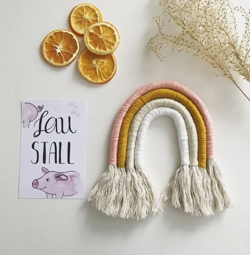 Креативная ручная работа радуга кисточка подвесное украшение на стену для