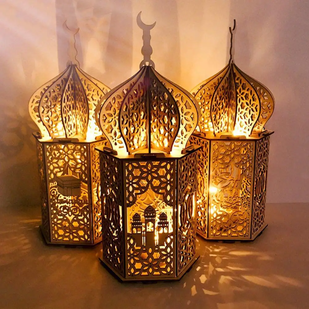 

Новый праздничный светодиодный светильник Eid Mubarak Рамадан, украшение для мусульманской вечевечерние, ночник «сделай сам», светильник для дв...