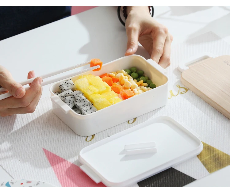BPA Бесплатный Ланч-бокс экологичный пищевой PP Bento box Microwaveble столовая посуда контейнер для хранения еды для офиса детей