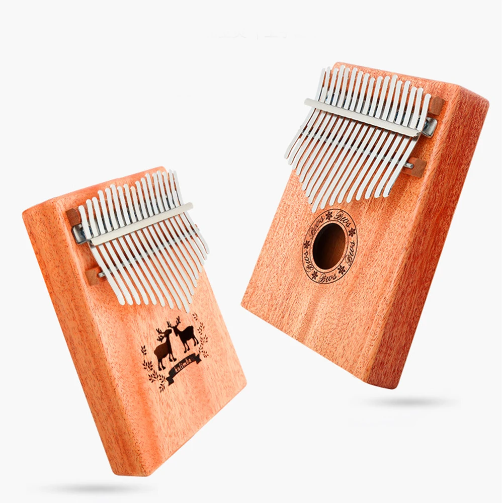 Пианино Kalimba с большим пальцем 10/17 клавиш корпус из красного дерева музыкальный
