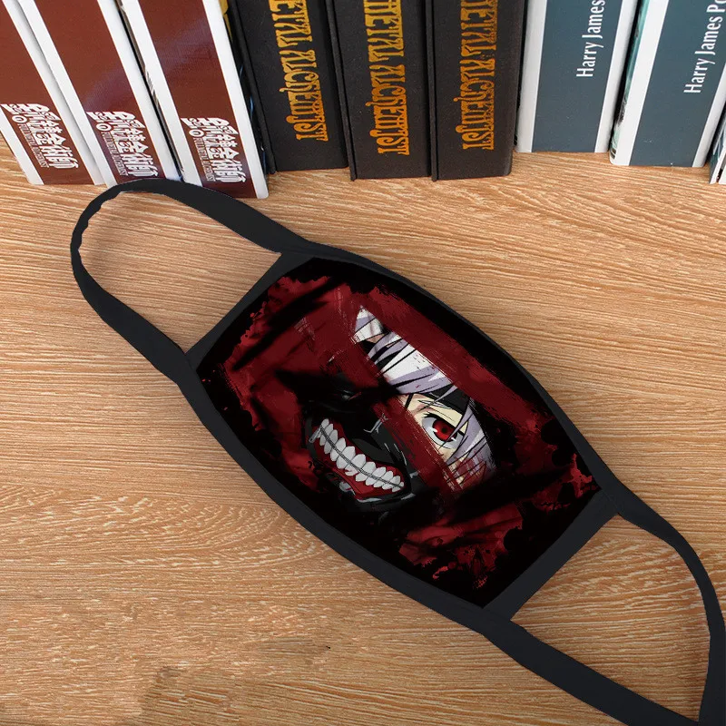 G Аниме атака на Титанов Косплей Маска Токийский вурдалак Kaneki Ken Danganronpa Monokuma Уличный спорт Половина лица пылезащитные маски, реквизит - Цвет: G