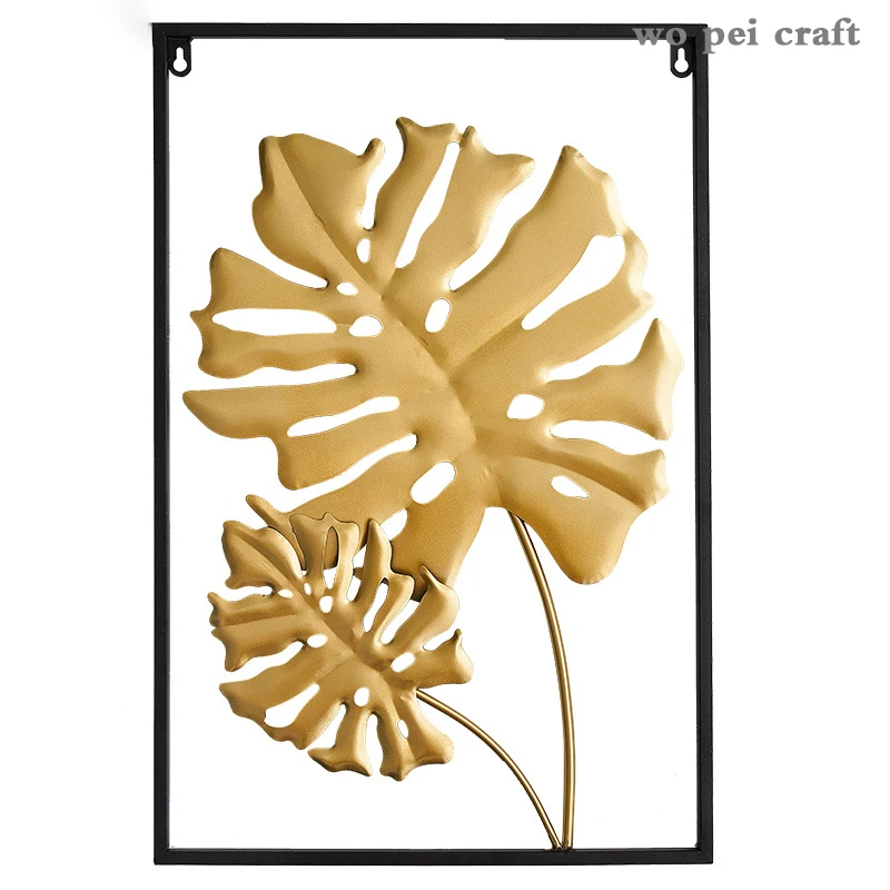 

Nordic Creative Wall Hanging Golden Leaves Iron Wall Decoration Living Room Home Sofa Background Home Decoration Accessories
