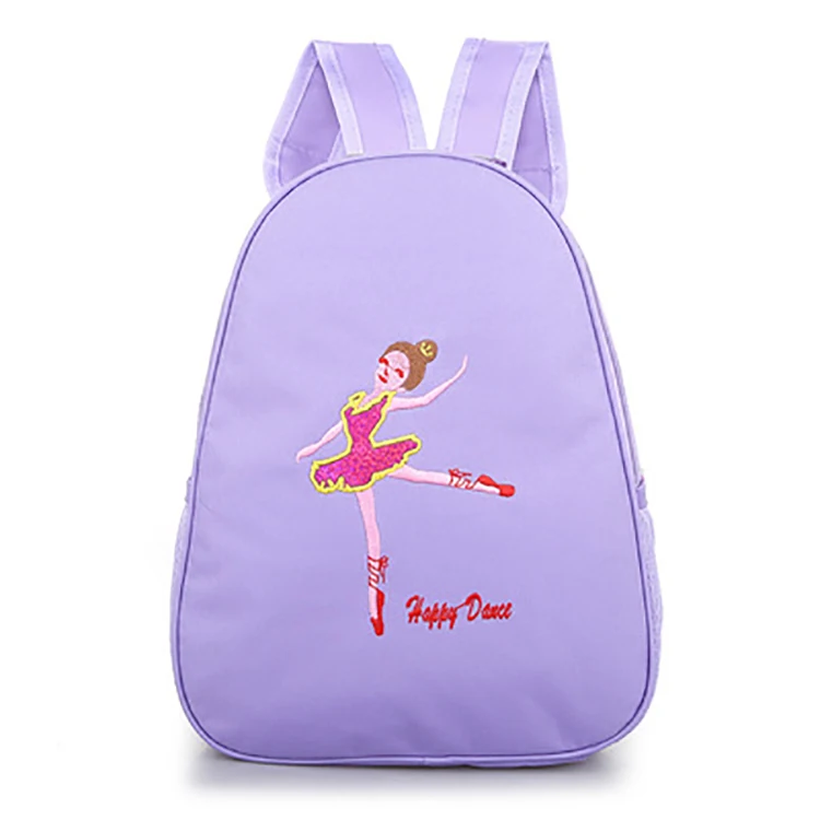 Рюкзак с регулируемым плечевым ремнем для детей с вышивкой картинки девочки из нейлона, сумка для танцев балета/одежды для детей получить.