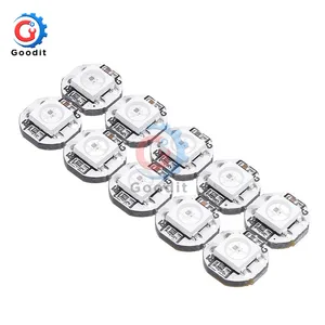 10 шт.лот DC 5 в 3 мм x 10 мм WS2812B SMD RGB LED Mini PCB Board 5050 Chip встроенный IC-WS2812 высококачественный полноцветный мягкий свет