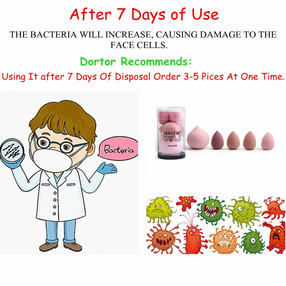 5 шт. набор губки для макияжа