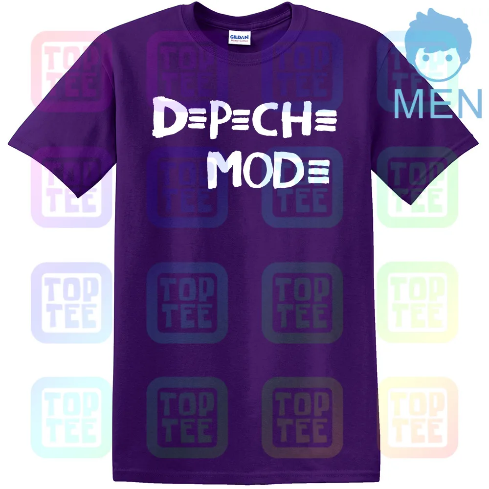 MEN-PURPLE Depeche рубашка Mode футболка унисекс Тур размеры 1988 США все s черная полоса для мужчин новинка 4 - Цвет: MEN-PURPLE