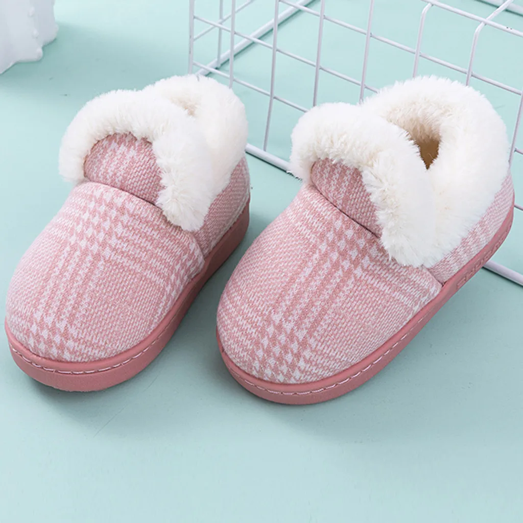 Детские зимние Ботинки Зимняя обувь теплые меховые ботильоны для девочек и