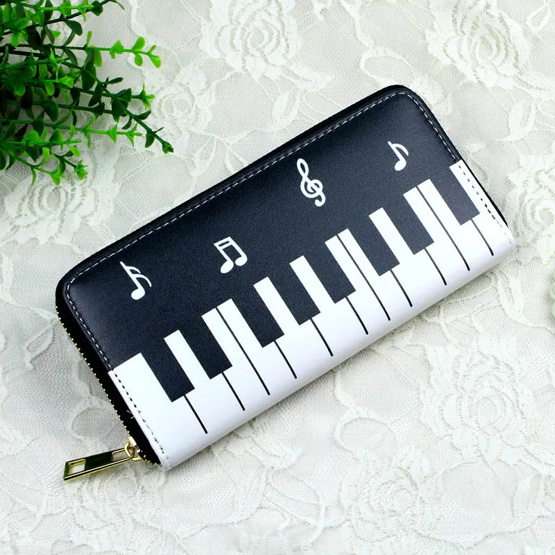 Women Piano Wallets Music Notes Lady Clutch Zipper Purses Money Bag Cards Holder Woman Wallet Handbag Female Coin Purse Billfold | Багаж и