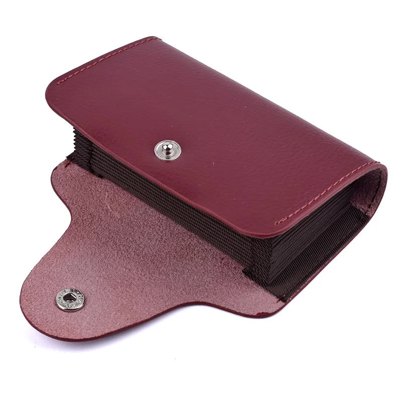 Новинка чехол для карт держатель кредитных аккордеон кошелек из натуральной