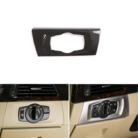 car styling carbon fiber texture headlight switch cover frame trim for bmw 3 series e90 2005 2006 2007 2008 2009 2010 2011 2012