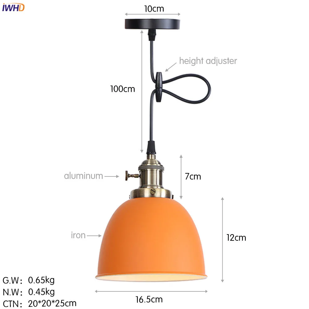 Мини подвесной светильник IWHD в современном стиле освещение для спальни столовой