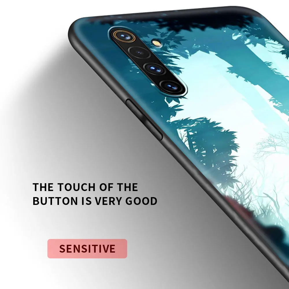 Black Soft Cover for Realme C3 6 5 Pro 7 Global X50 XT Q2 C11 Phone Case C3 6 Q2i 7i Silicone Coque Capa Samurai Japan Art Sac