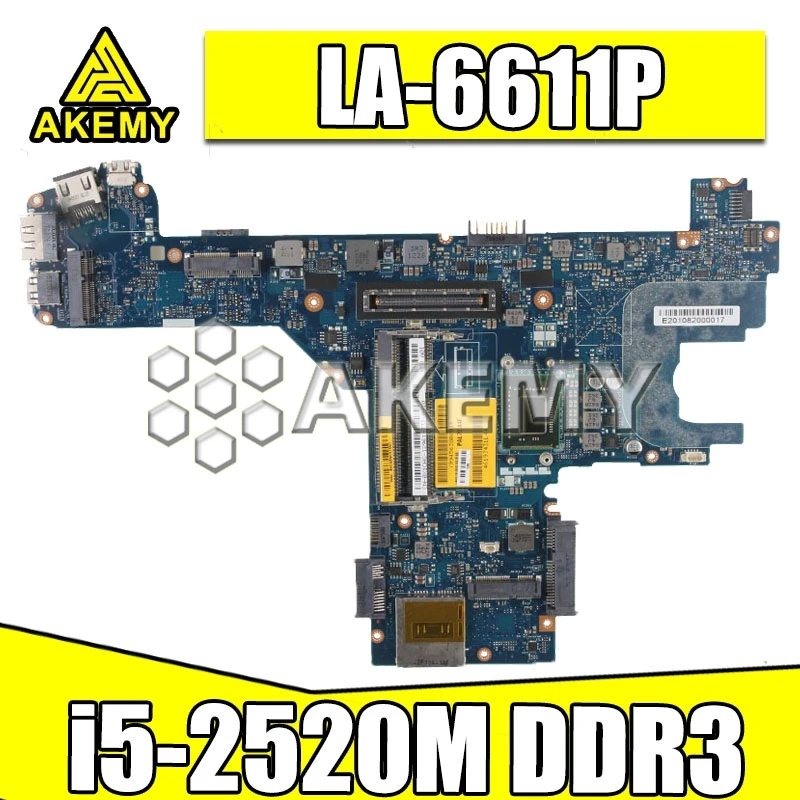 Akemy PANANNY 0GD76D GD76D LA-6611P  For DELL LATITUDE E6320     i5-2520M DDR3  G45F1 0G45F1