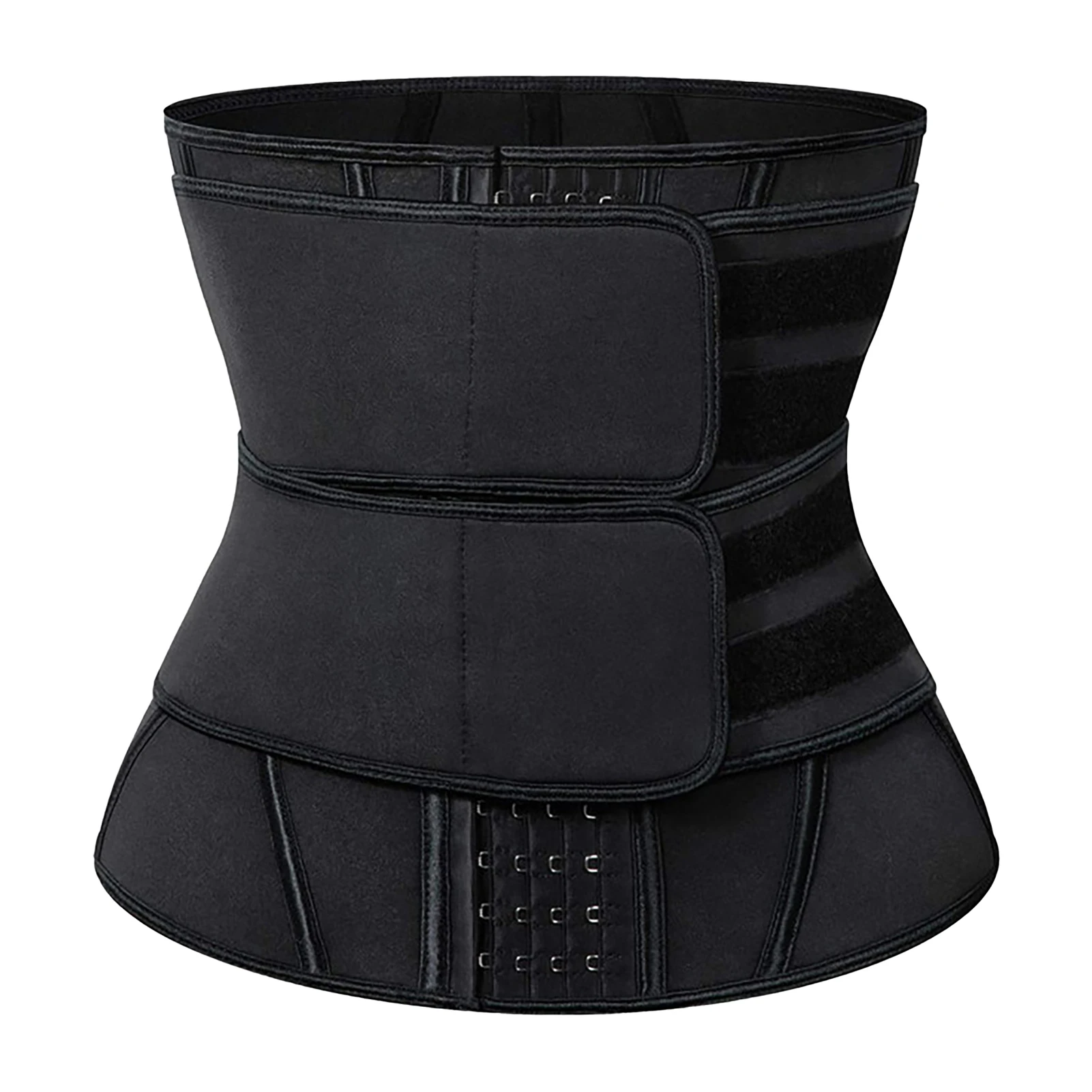 

Женский тренировочный тренажер для талии, тренировочный спортивный удобный регулируемый корсет с 4 рядами пуговиц для фитнеса, однотонный ...