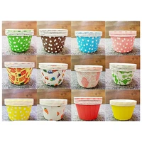 100pcsset rolled edge coated cake paper cups cartoon largesmall muffin cups high temperature resistant cups cake trays