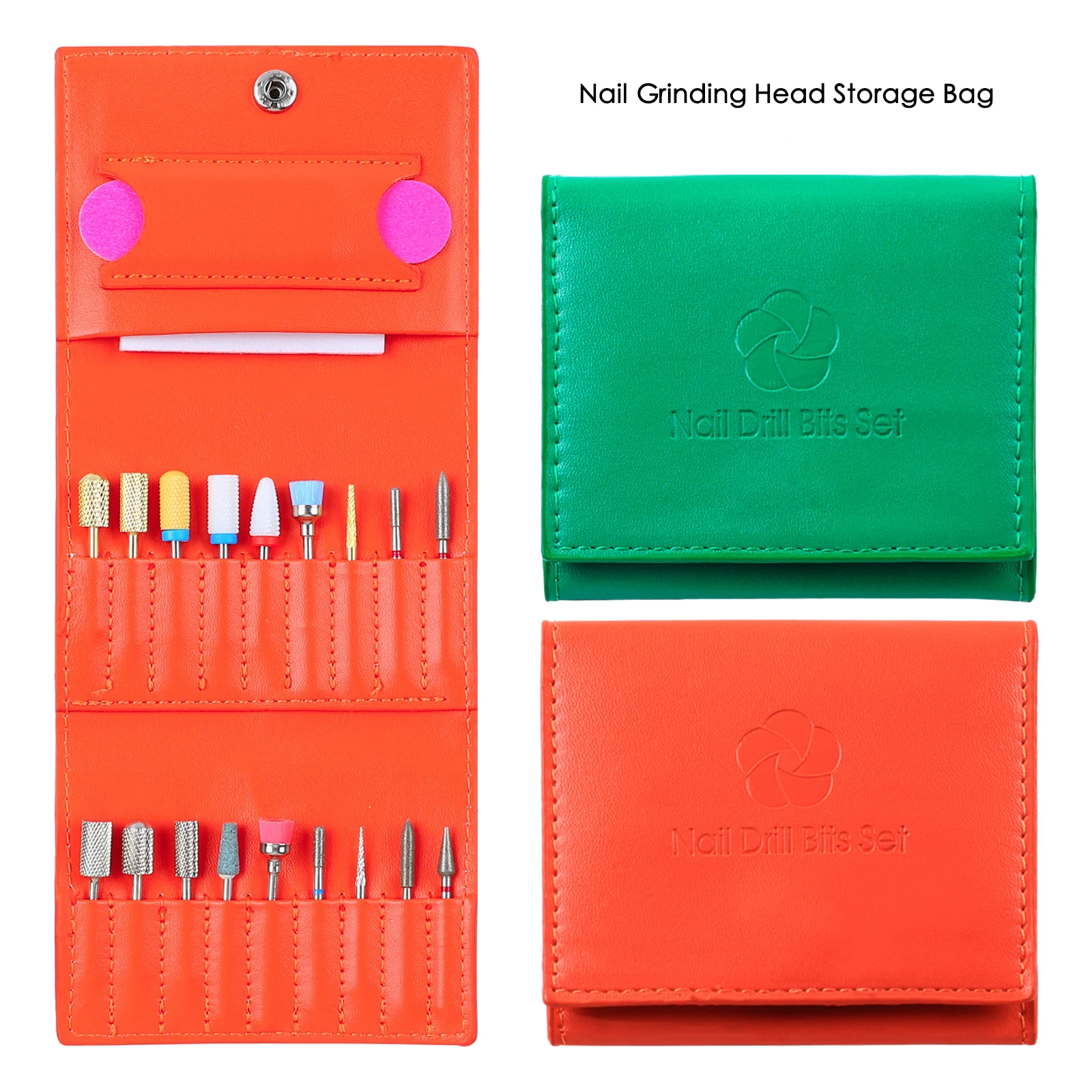 

Nail Drill Bit Display Storage Bag Portable Nail Art Grinding Head Save Nail Accessories Manicure Tool Large Capacity Container