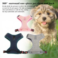 %e2%80%8bdog harness vest adjustable soft breathable dog harness nylon mesh vest harness for dogs puppy collar cat pet dog chest strap
