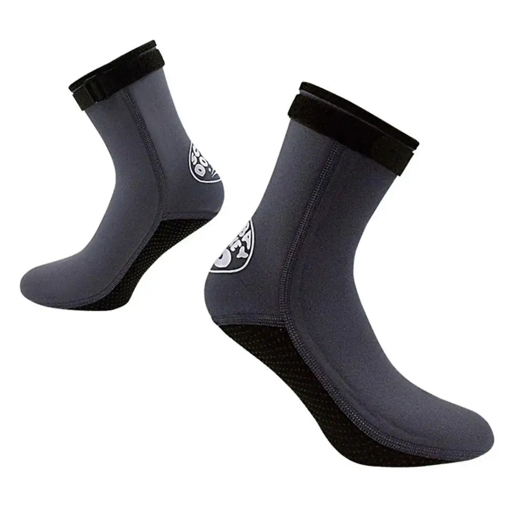 

1 Pair Diving Socks 3mm Neoprene Water Shoes Anti-slip Warm Beach Booties Snorkeling for Men Women
