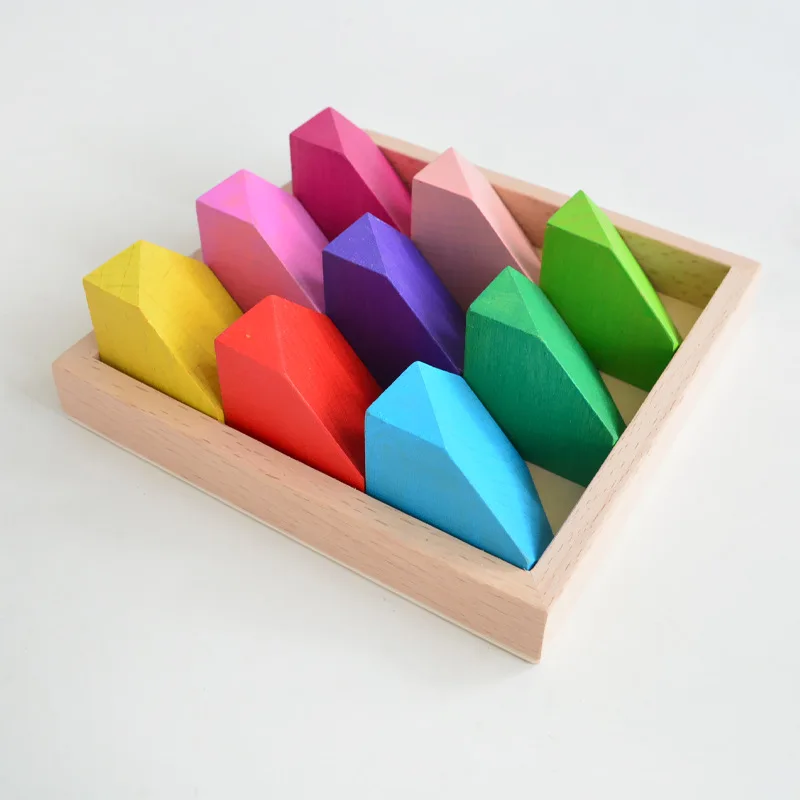 Детская игрушка Радужный штабелер образовательная деревянная головоломка форма