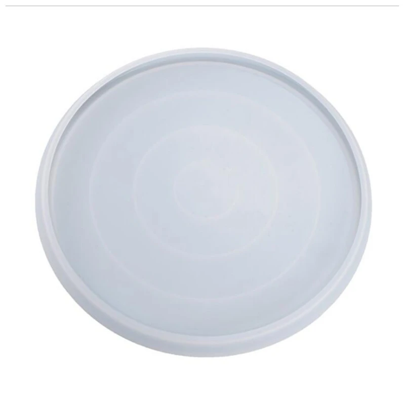 

Crystal Epoxy Resin Mold Coaster Round Tray Mirror Plate Casting Silicone Mould