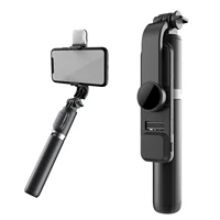 3 in 1 wireless bluetooth selfie stick foldable mini tripod with fill light shutter remote control for ios android