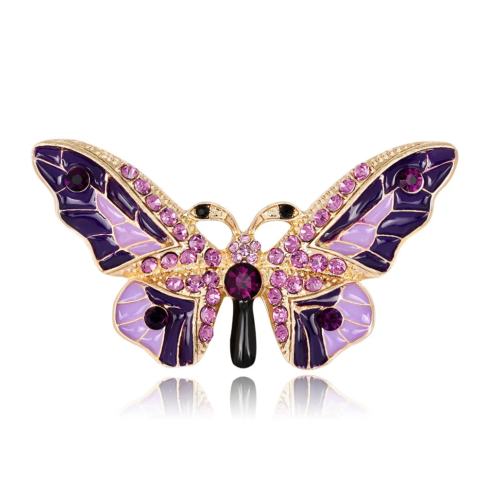 

Scarf Buckle Crystal Brooch Pins For Women Blue Crystal Butterfly Brooches Jewelry Fashion Wedding Party Bijoux Best Gift