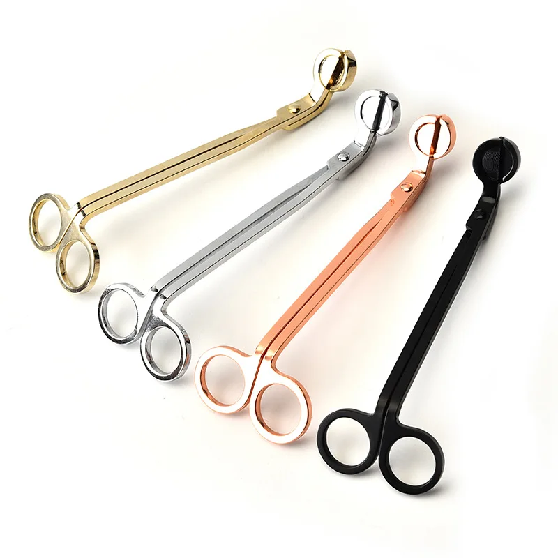 18CM Stainless Steel Candle Wick Trimmer Oil Lamp Trim scissor Cutter Snuffer Tool Hook Clipper Aromatherapy accessories - купить по