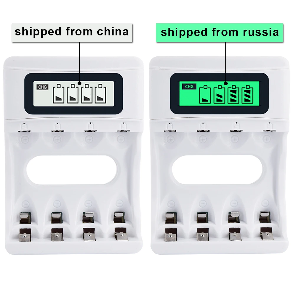 Умное зарядное устройство PALO с 4 слотами для батарей типа АА/ААА быстрая зарядка