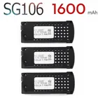 Оригинальный литий-полимерный аккумулятор для SG106 1600 мАч 3,7 в, запасные части для радиоуправляемого дрона, квадрокоптера, 3,7 в, аккумуляторная батарея
