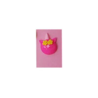 100Pcs/Lot Miniature Kawaii Unicorn Resin Flatback Cabochon for Scrapbooking Hair Bow Center Embellishment DIY Craft - Цвет: rose red