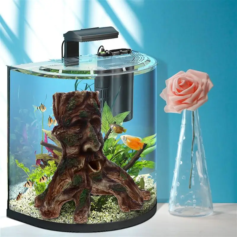 

Face Shape Tree Trunk Tank Aquarium Ornament Fish Tank Deadwood Hiding Cave