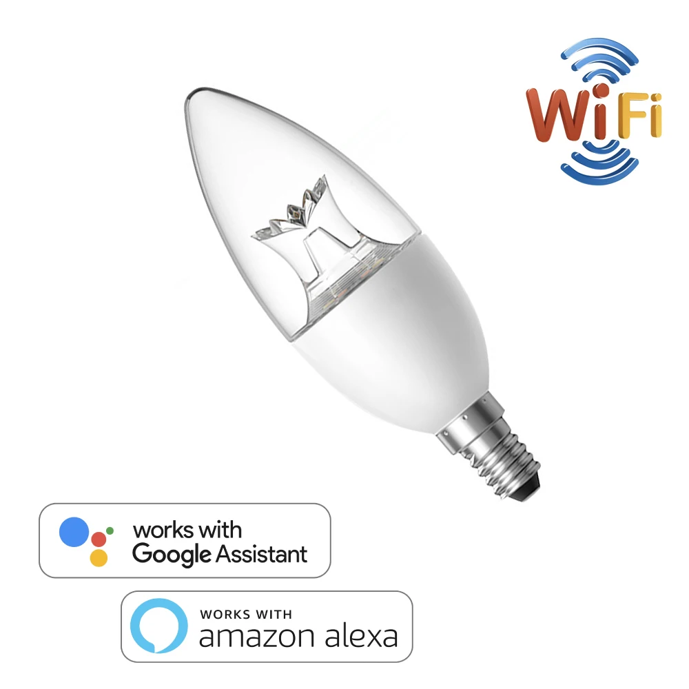 Умная Светодиодная лампа с Wi-Fi RGB RGBW E14 E27 диммер дистанционное управление через