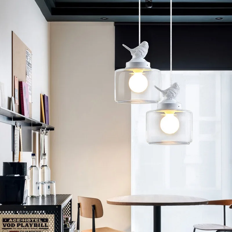 

europe led glass ball led stone lustre suspension hanglamp e27 pendant light chandelier industrial lamp hang dining rooom