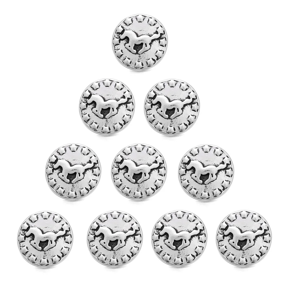 10 шт./лот модная металлическая лошадь 12 мм защелкивающиеся кнопки ювелирные