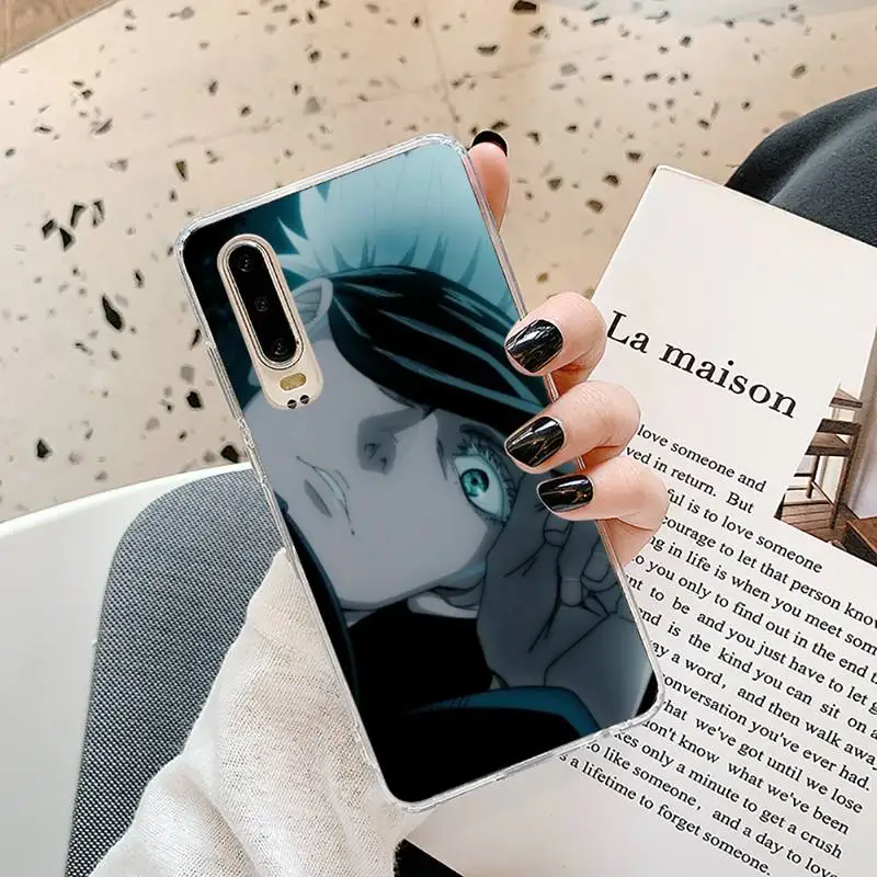 

Anime cool jujutsu kaisen Phone Case Transparent for Samsung A71 S9 10 20 HUAWEI p30 40 honor 10i 8x xiaomi note 8 Pro 10t 11