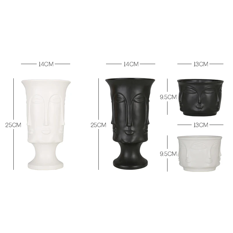 Скандинавский простой многофункциональный керамический горшок для цветов