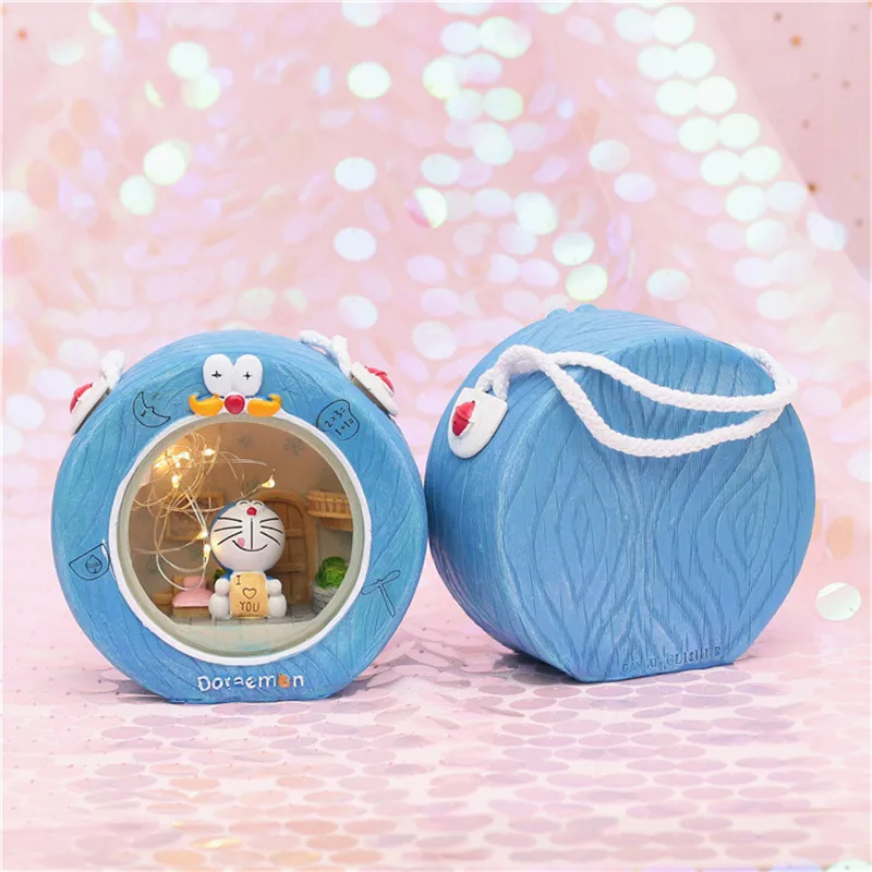 Светодиодный ночной Светильник для детей с принтом Doraemon декоративные настольные