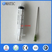 free shipping non sterilized 10ml10cc luer lock plastic dispensing syringes with 14g blunt tip fill needles 9 5cm