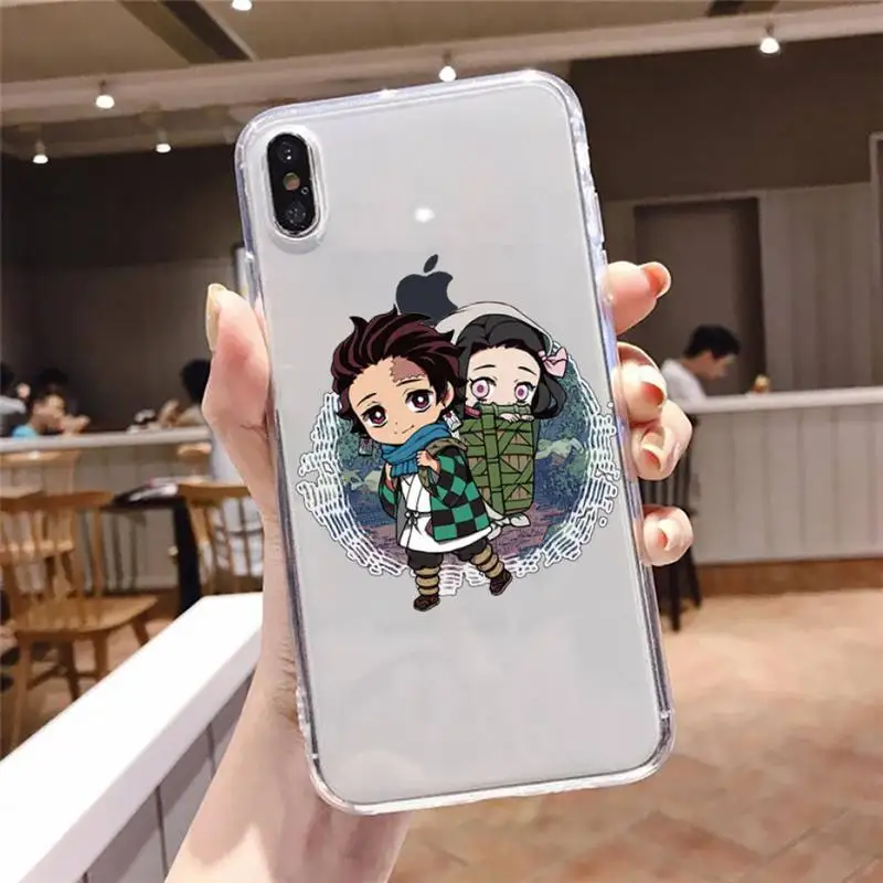 

Japan Demon Slayer Phone Case For iphone 12 11 8 7 6s 6 5 5s 5c se plus mini x xs xr pro max Transparent soft
