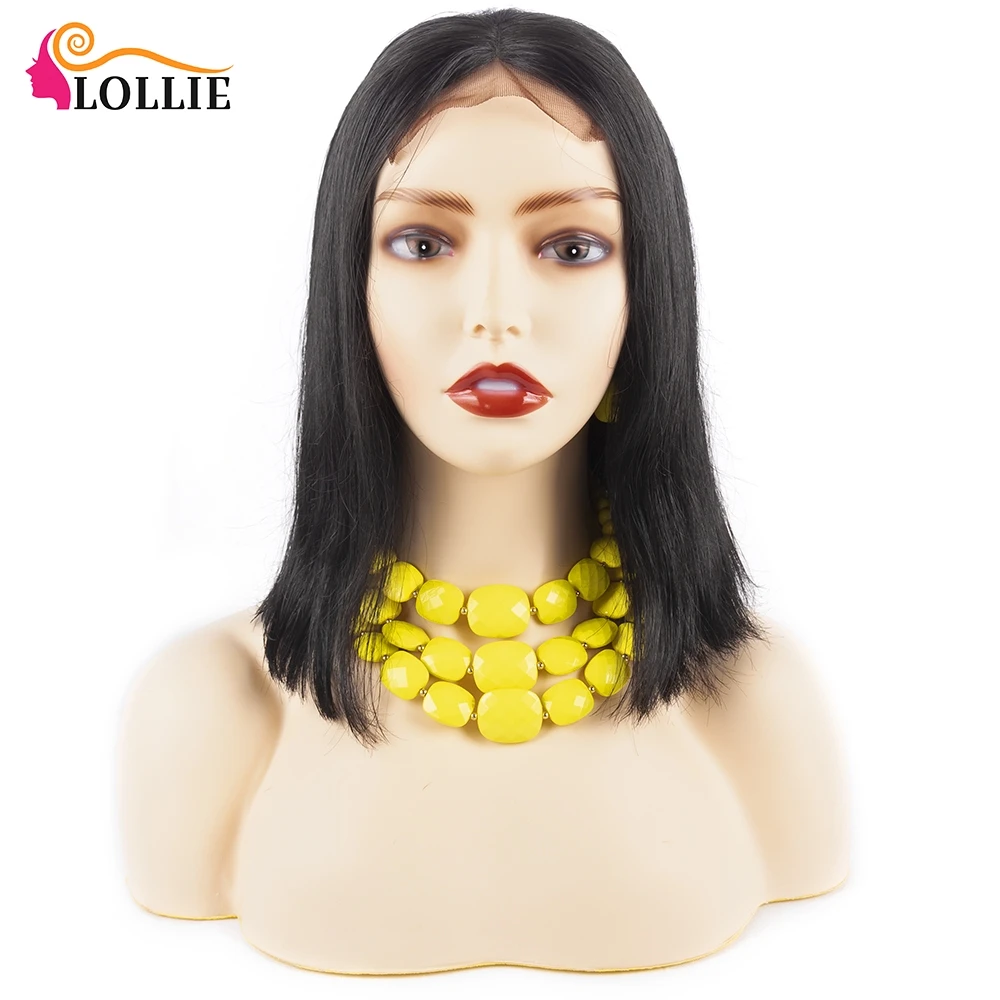 

Парик Lollie из натуральных волос с прямыми волосами, # 1b, черный, 4x4, бесплатная доставка