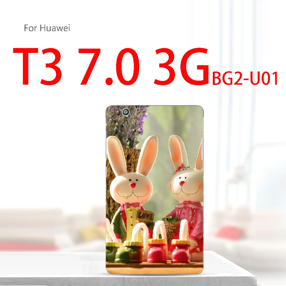 Разноцветный планшет чехол для huawei MediaPad T3 7,0 3g версия BG2-U01 7 дюймов ультра тонкий мягкий силиконовый чехол на заказ Diy - Цвет: G1 hong lv tu