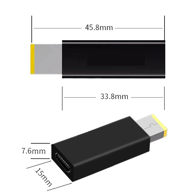 USB Type C к квадратному разъему преобразователь адаптер питания для ноутбука