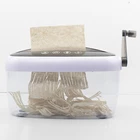 Устройство для измельчения бумаги, ручной измельчитель бумаги с прозрачной корзиной, инструмент для резки бумаги A4 для офиса, дома и рабочего стола