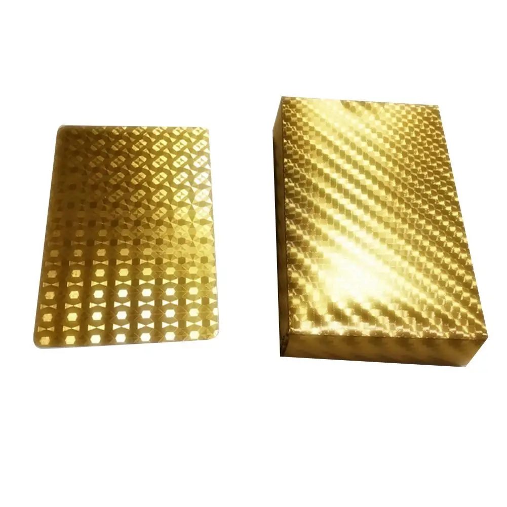 Набор водонепроницаемых позолоченных игральных карт 24 К золото/серебро 54 шт.