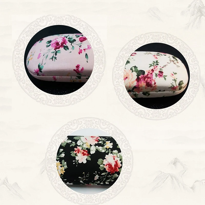 New Eyeglasses Hard Case For Glasses Women Optical Cases Floral Print Eyewear Spectacles Box Holder EyeGlass Case(White) | Аксессуары