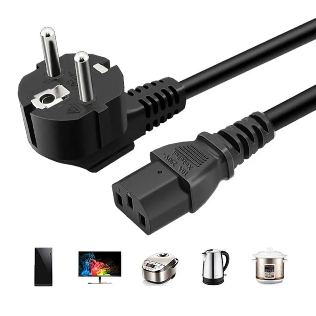 ЕС шнур питания 1 5 м Угол разъем IEC C13 питающий кабель для проектор ПК МОНИТОР